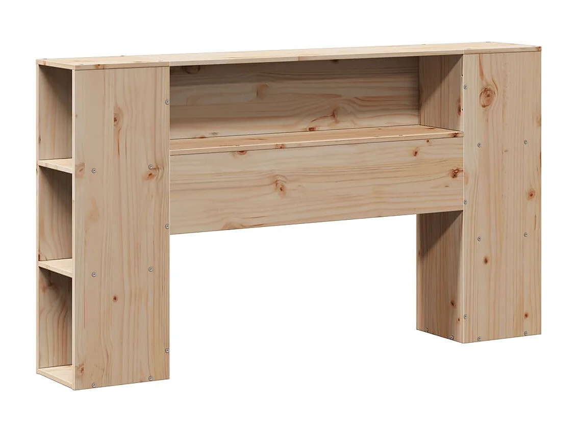 Massivholzbett mit Regal ohne Matratze 140x200 cm Kiefernholz