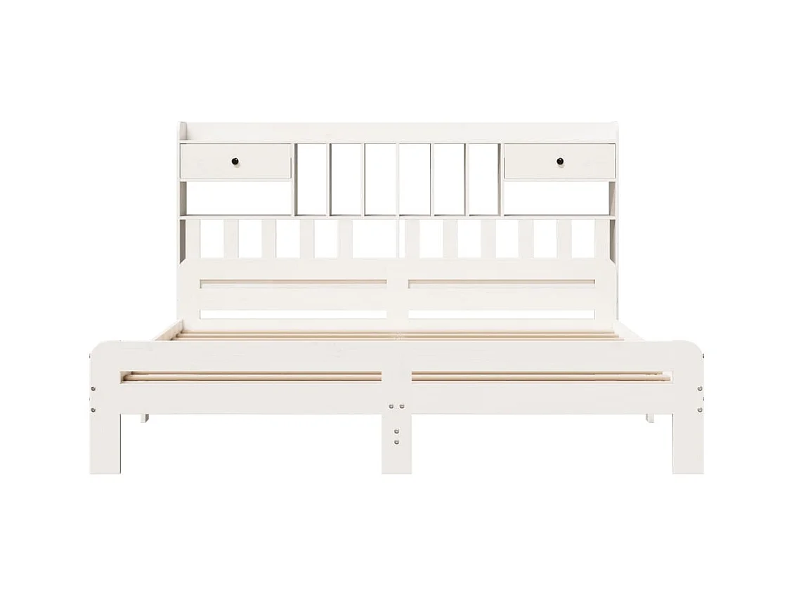 Giroletto con Libreria senza Materasso 180x200 cm in Legno Pino