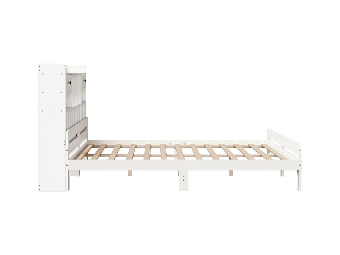 Giroletto con Libreria senza Materasso 180x200 cm in Legno Pino