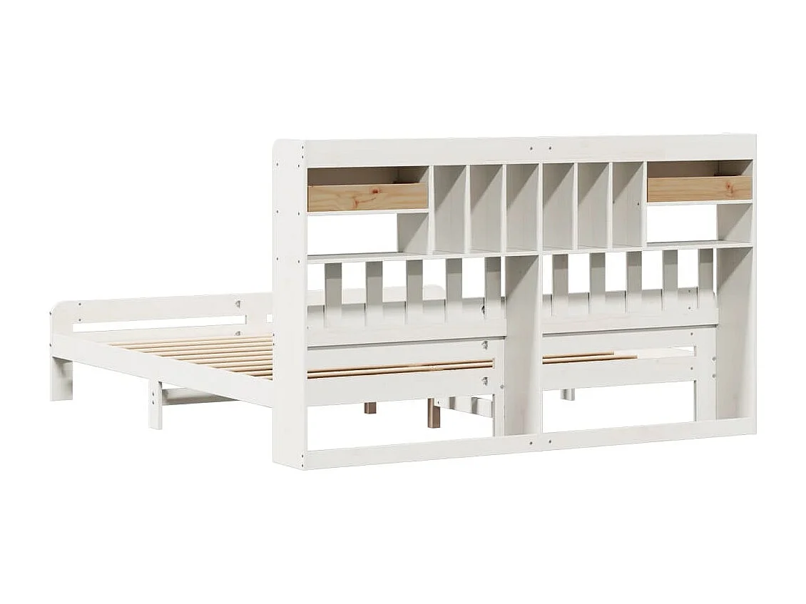 Giroletto con Libreria senza Materasso 180x200 cm in Legno Pino