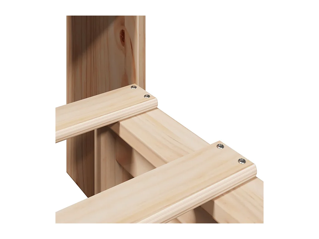 Massivholzbett mit Regal ohne Matratze 90x190 cm