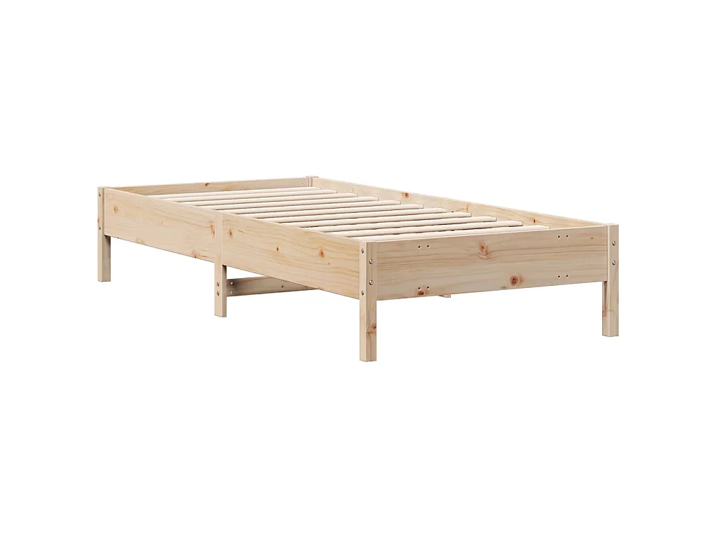 Giroletto con Libreria senza Materasso 75x190 cm in Legno Pino
