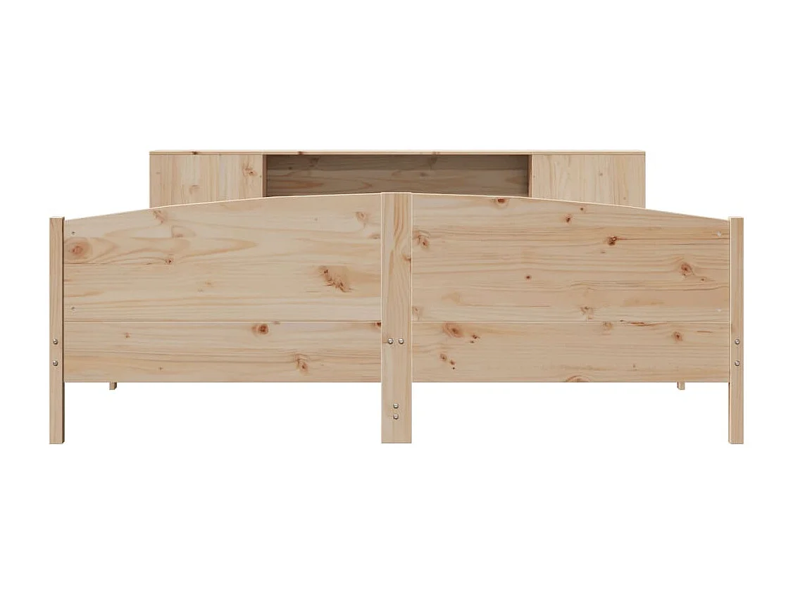 Bed met boekenkast zonder matras massief grenenhout 180x200 cm