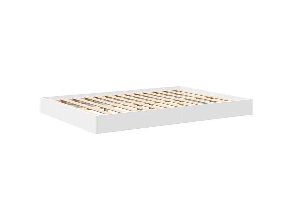 Boekenkast Bed met plank Wit 160 x 200 cm Bewerkt hout
