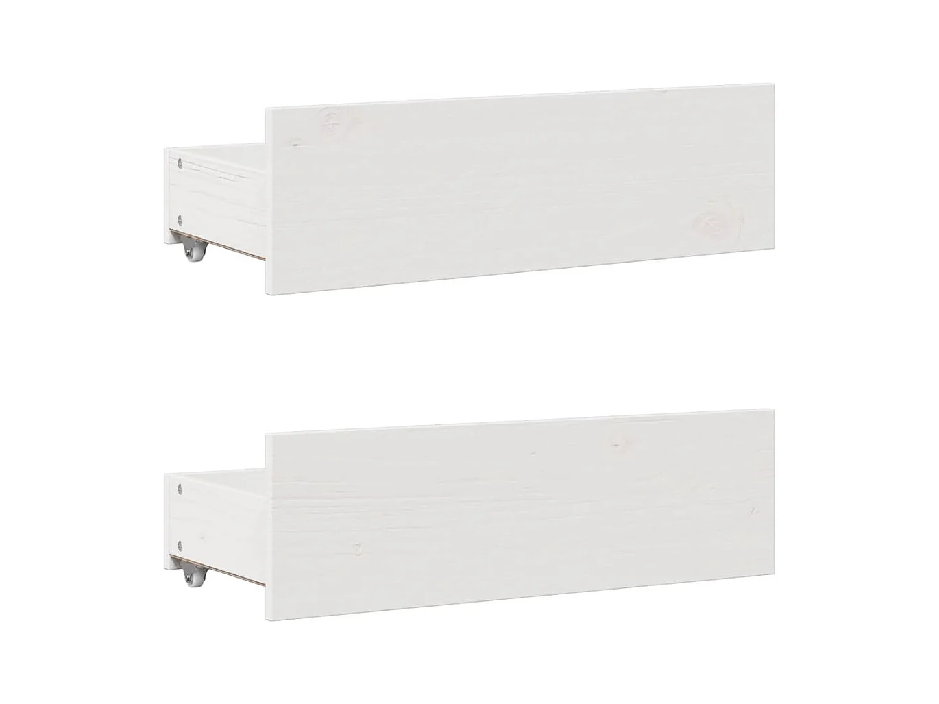 Cama con estantería sin colchón madera maciza blanca 150x200 cm