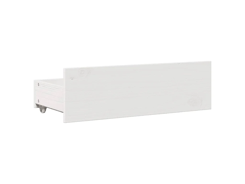 Letto Libreria senza Materasso Bianco 150x200 cm Legno di Pino