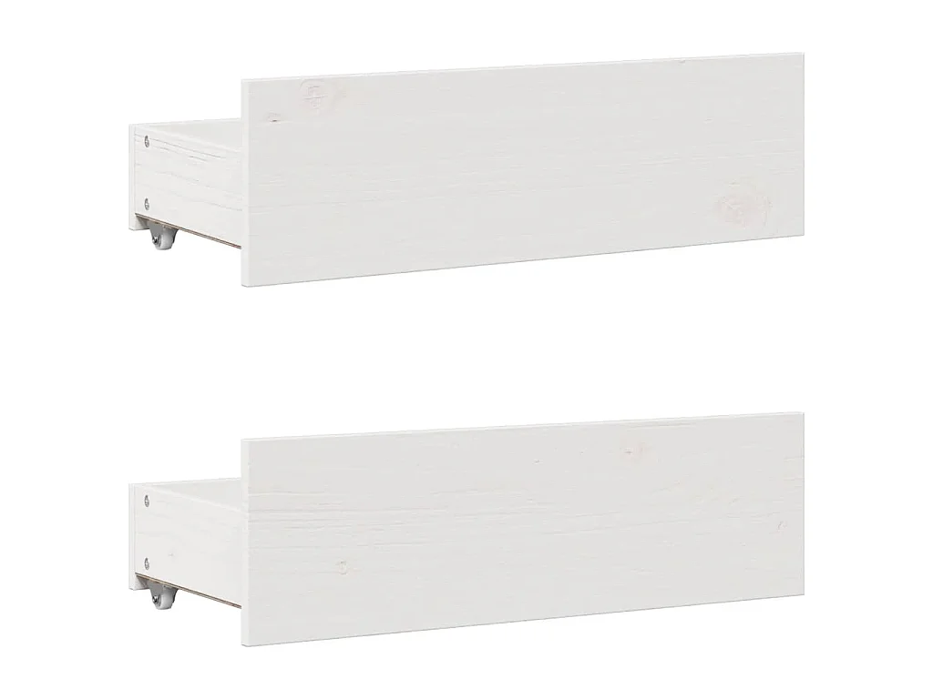 Letto Libreria senza Materasso Bianco 150x200 cm Legno di Pino