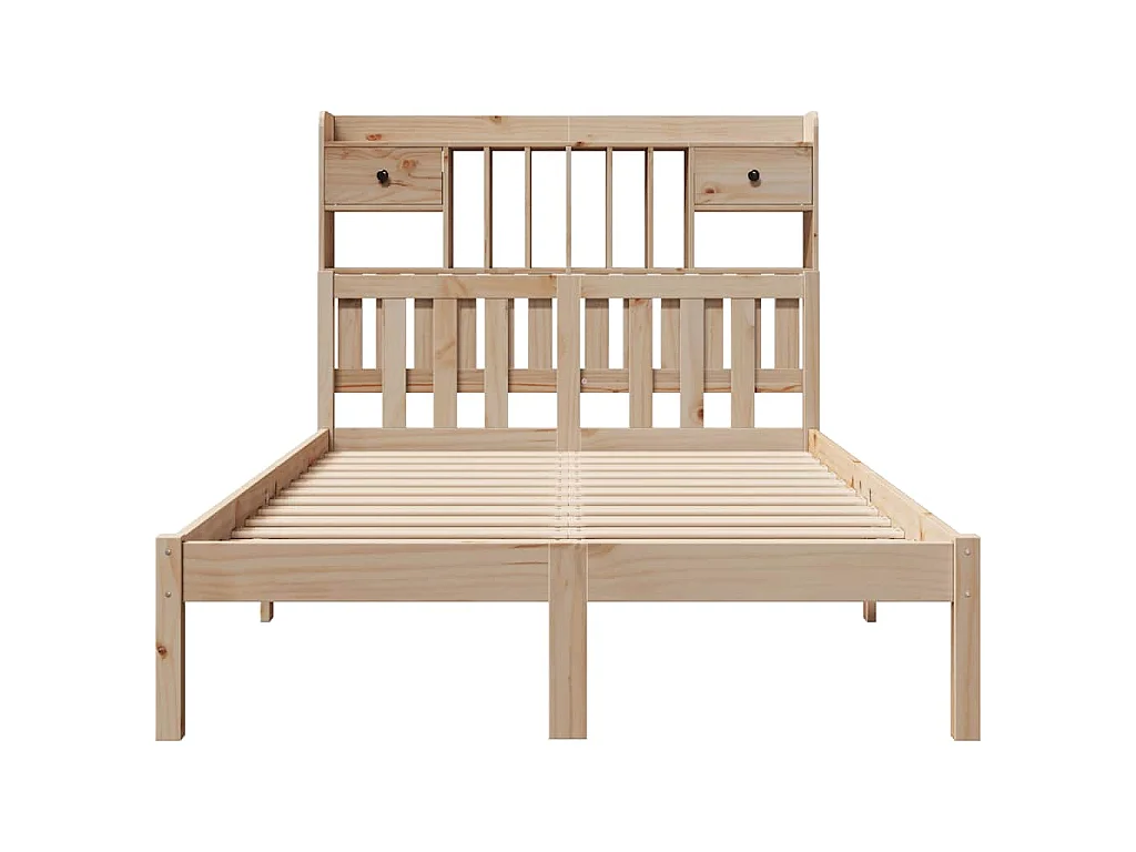 Cama com estante sem colchão 135x190 cm pinho maciço