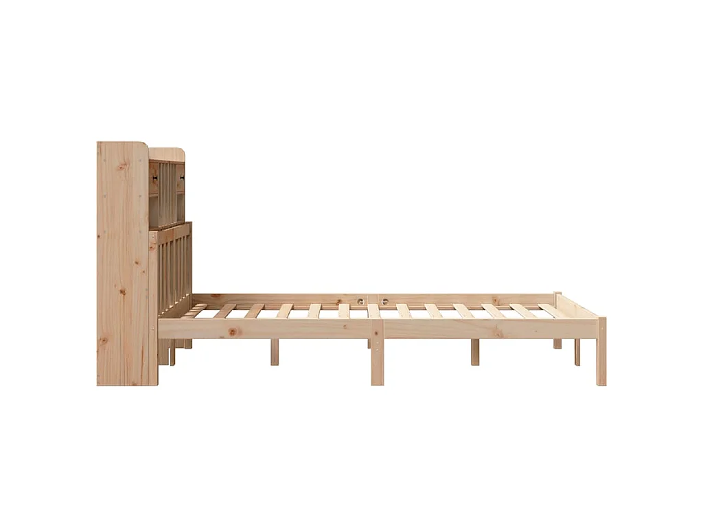 Cama com estante sem colchão 135x190 cm pinho maciço
