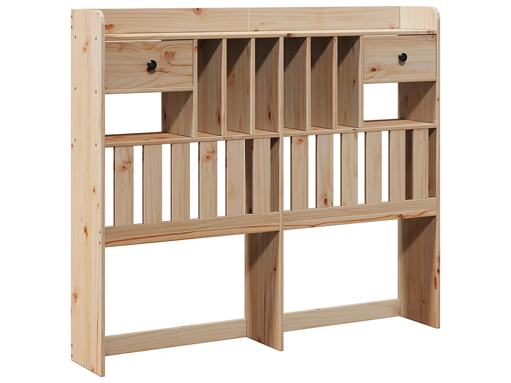 Cama com estante sem colchão 135x190 cm pinho maciço