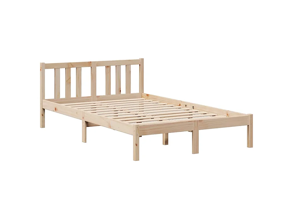 Cama com estante sem colchão 135x190 cm pinho maciço