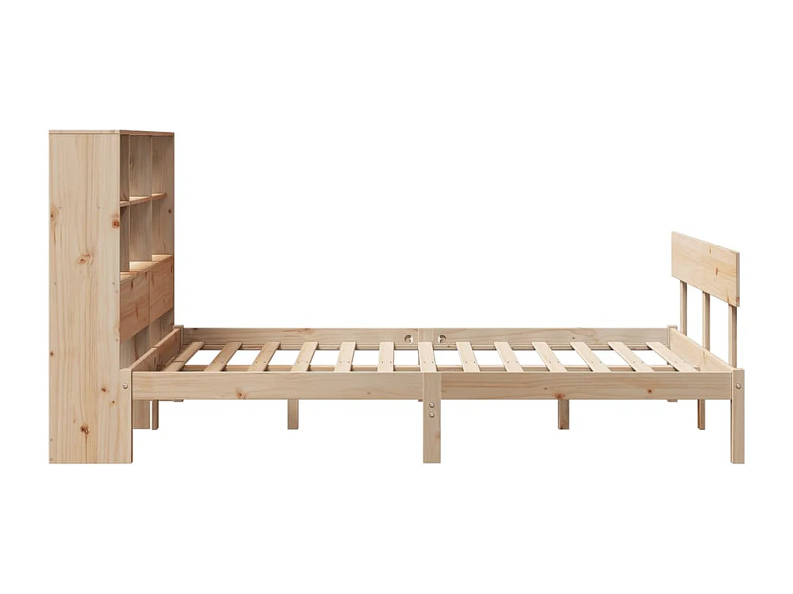 Cama com estante sem colchão 150x200 cm pinho maciço