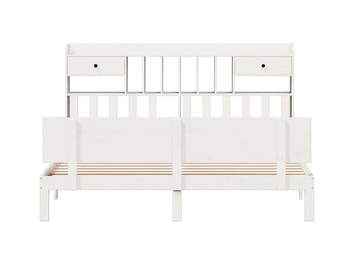 Giroletto con Libreria senza Materasso 180x200 cm in Legno Pino