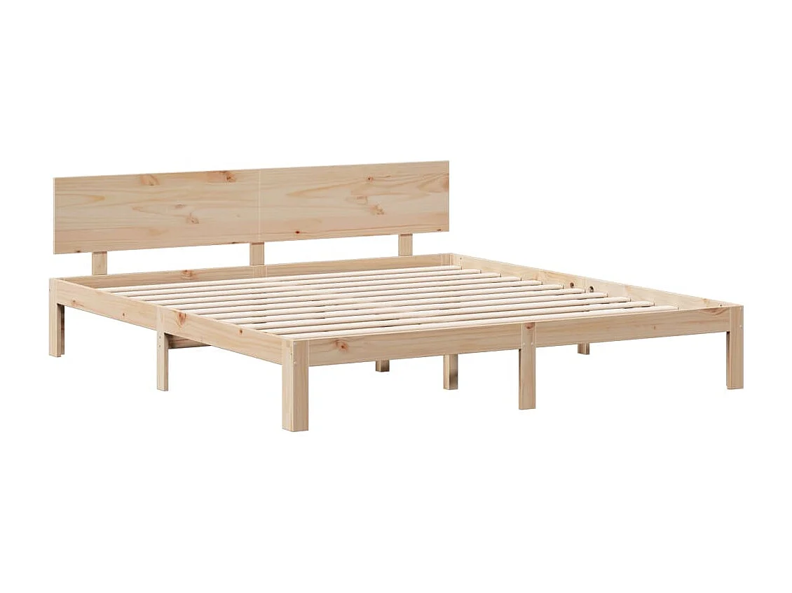 Bed met boekenkast zonder matras massief grenenhout 180x200 cm