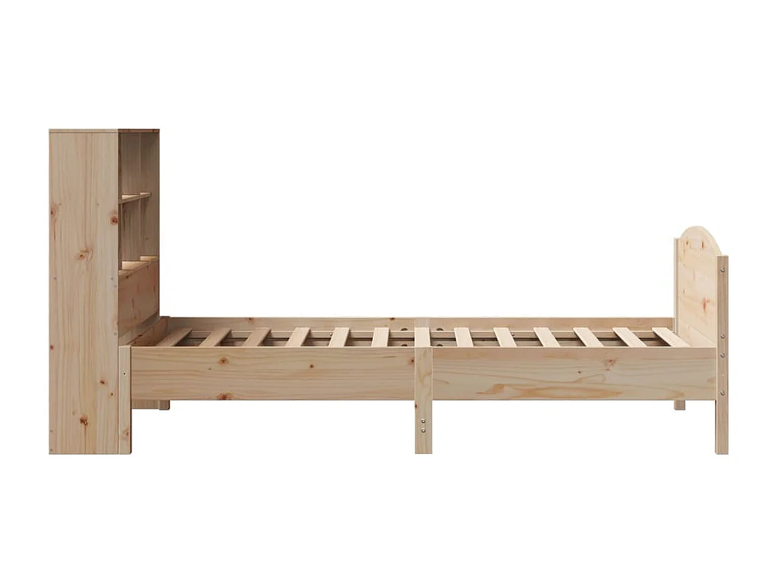 Massivholzbett mit Regal ohne Matratze 100x200 cm Kiefer
