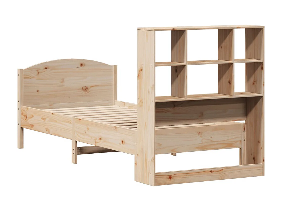 Massivholzbett mit Regal ohne Matratze 100x200 cm Kiefer