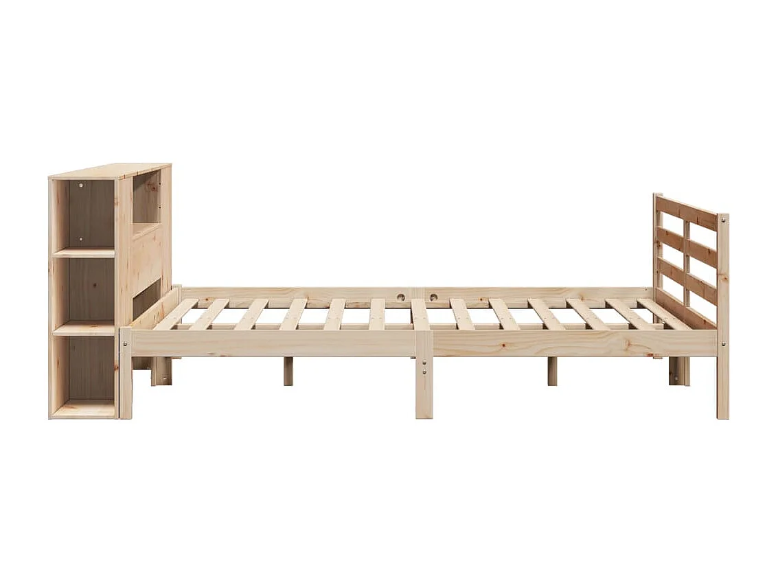 Letto Libreria senza Materasso 200x200 cm in Legno di Pino