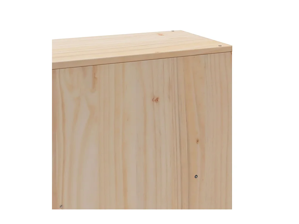 Lit bibliothèque sans matelas 180x200 cm bois massif