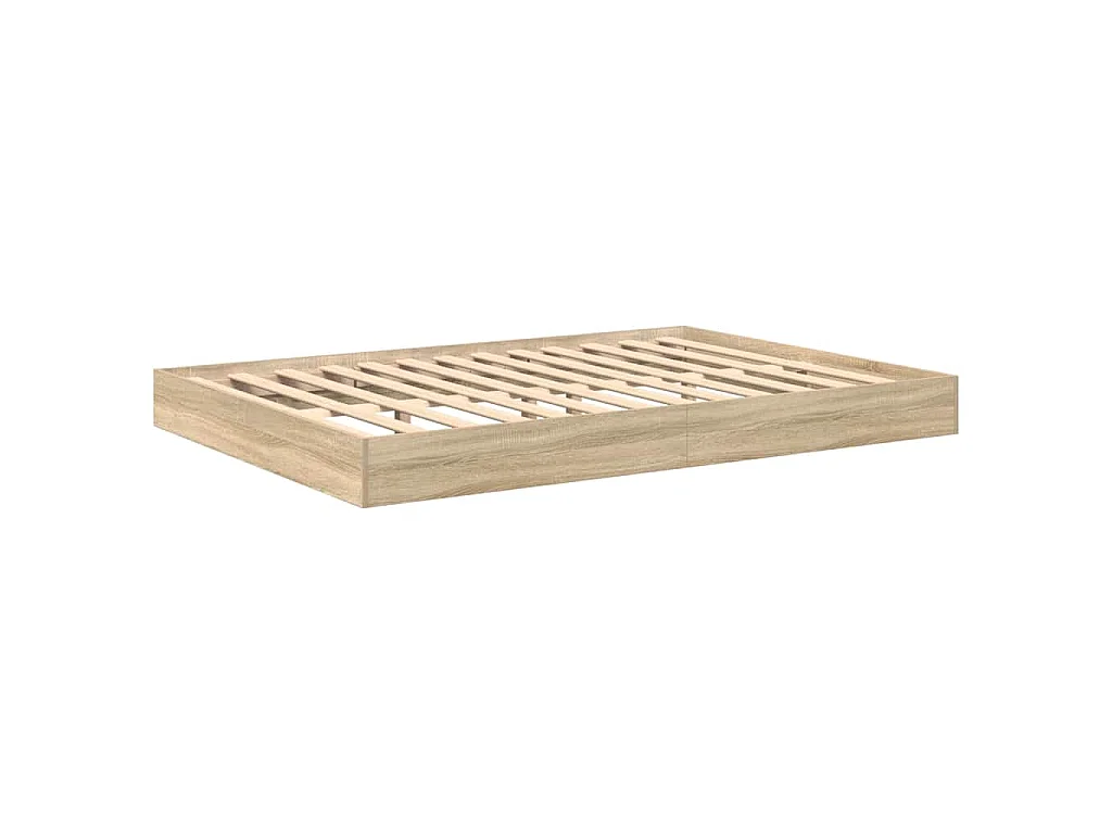 Letto Libreria rovere sonoma 160 x 200 cm Legno ingegnerizzato