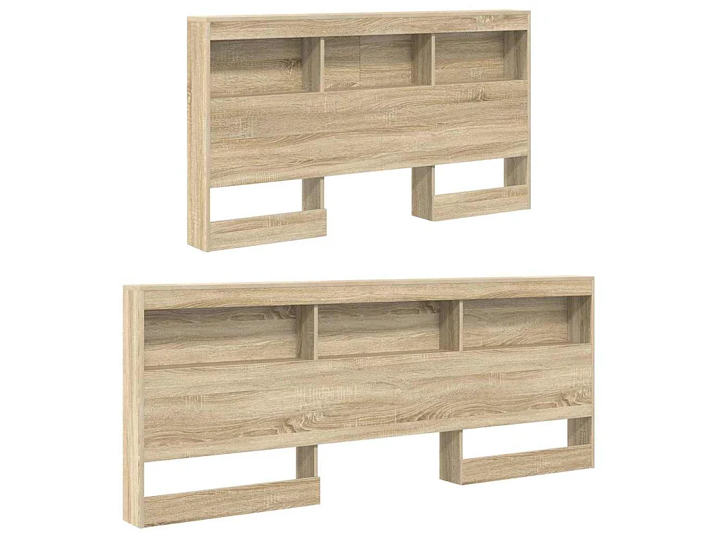 Letto Libreria rovere sonoma 160 x 200 cm Legno ingegnerizzato