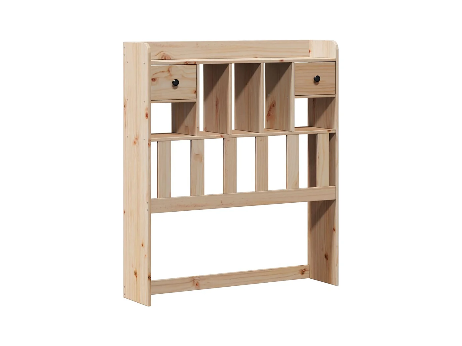 Lit bibliothèque sans matelas 90x190 cm bois de pin massif