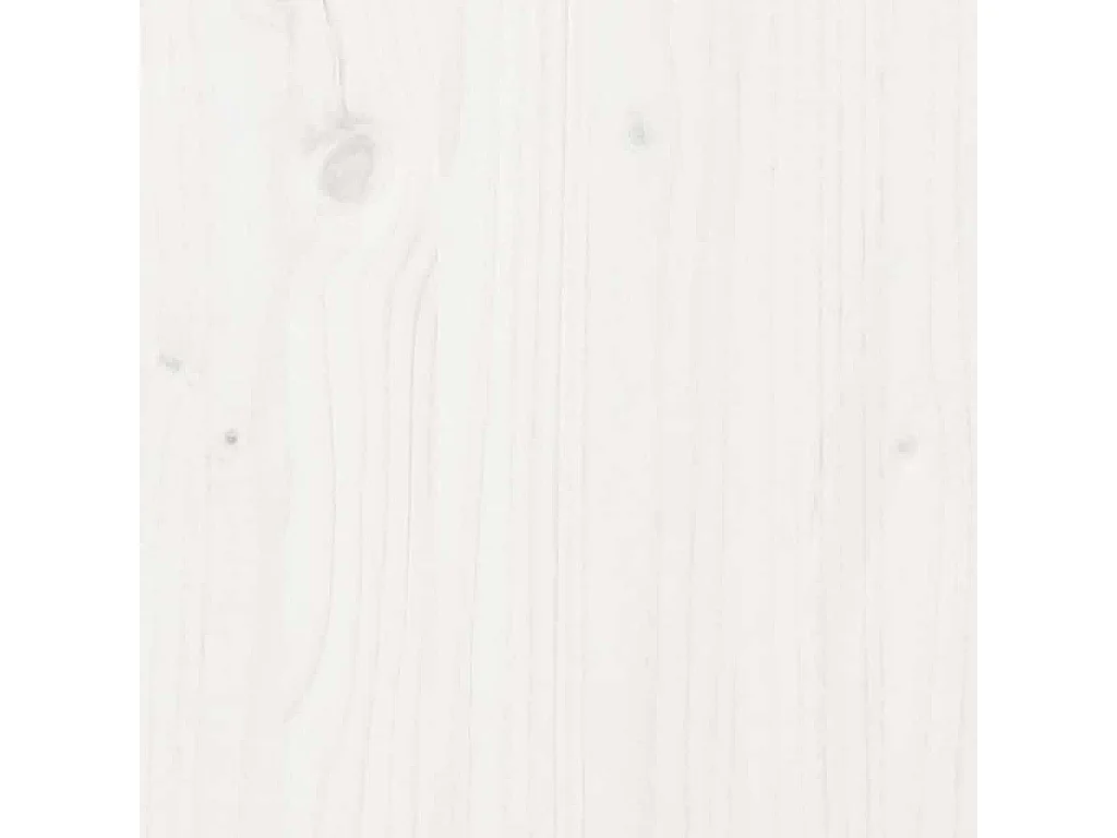 Lit bibliothèque sans matelas blanc 75x190cm bois de pin massif