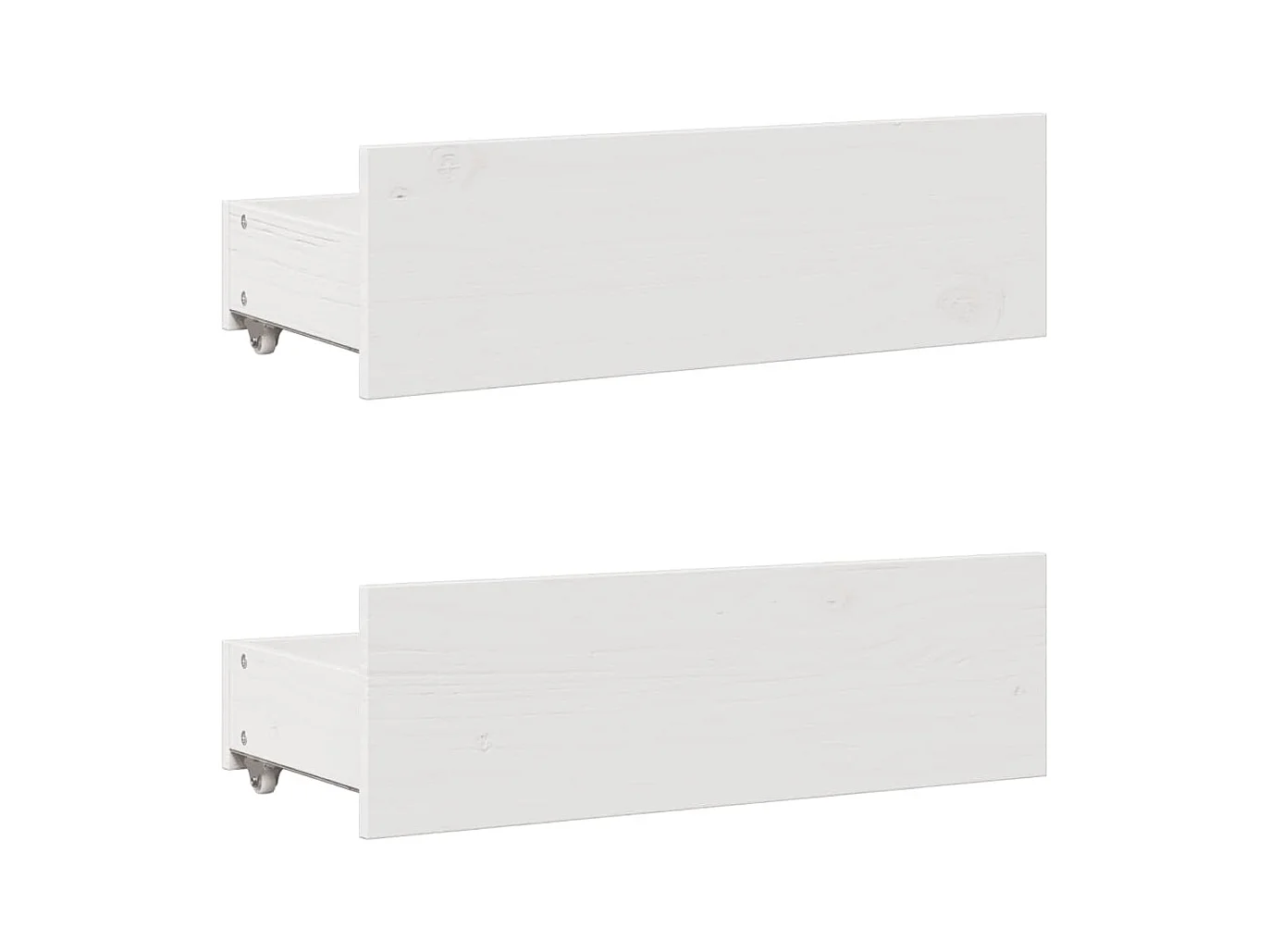 Lit bibliothèque sans matelas blanc 90x190cm bois de pin massif