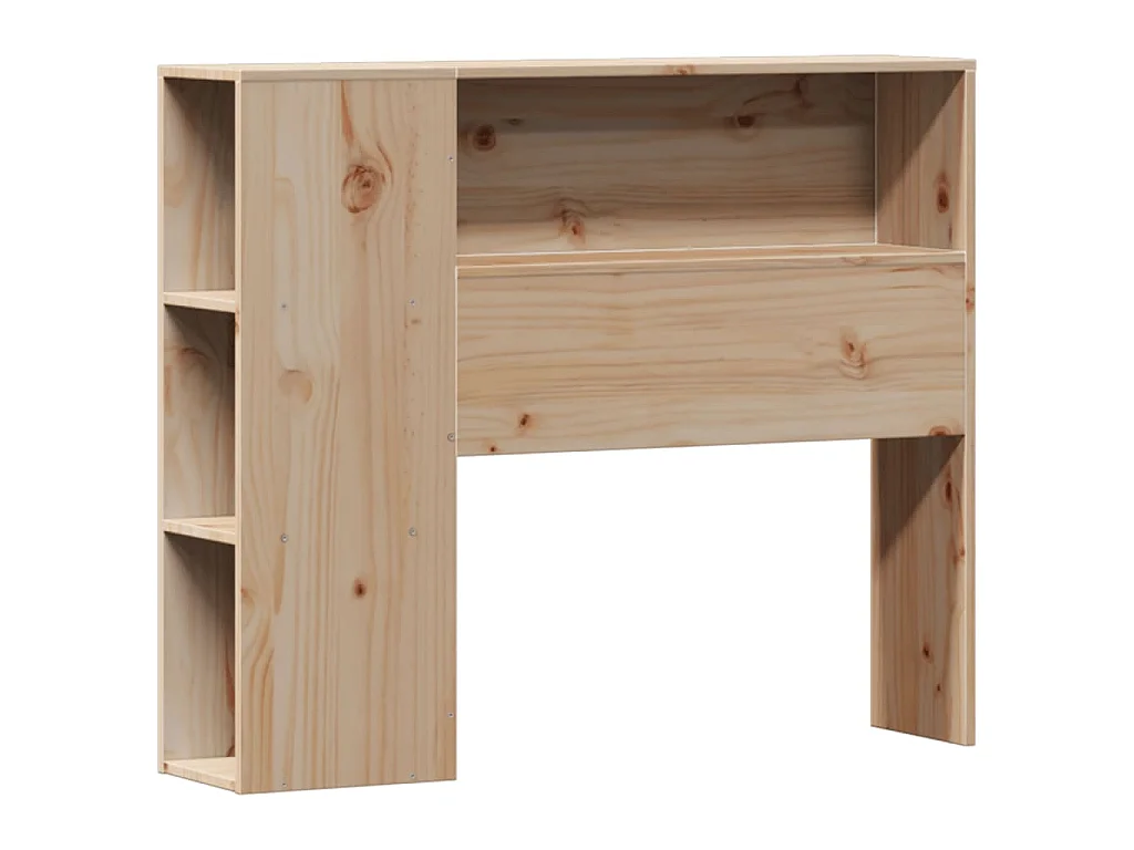 Lit bibliothèque sans matelas 75x190 cm bois de pin massif