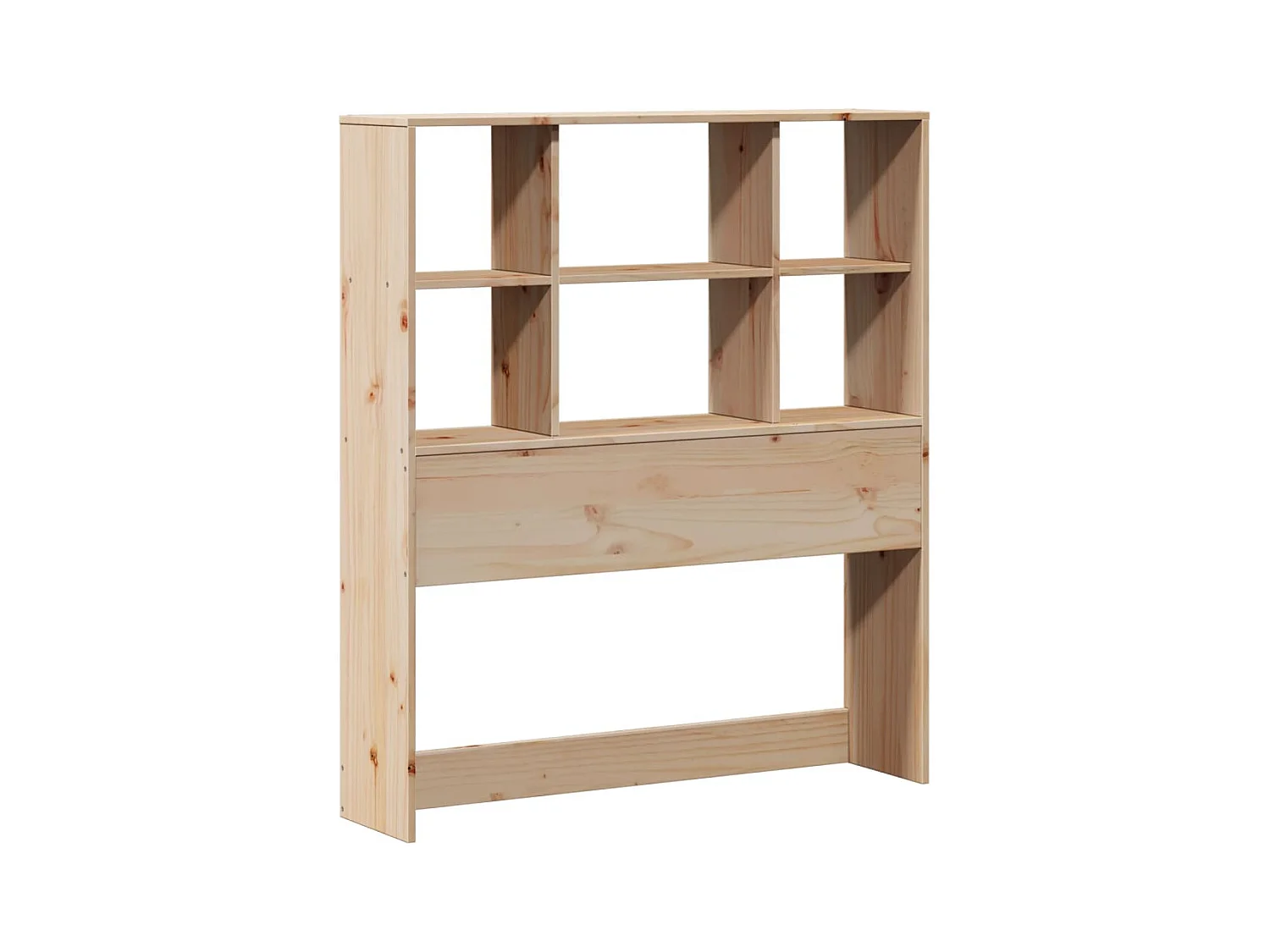 Lit bibliothèque sans matelas 90x190 cm bois de pin massif