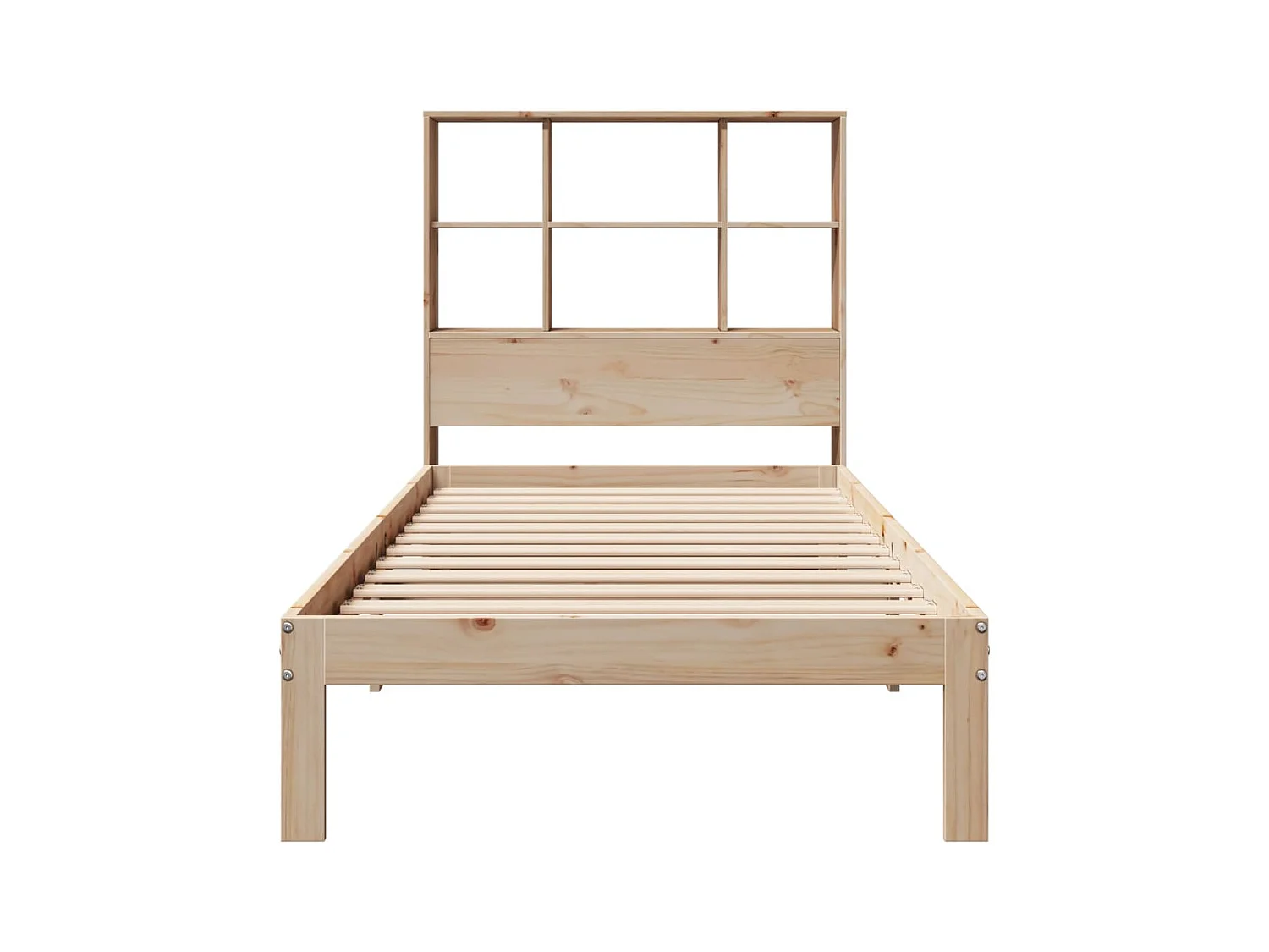 Lit bibliothèque sans matelas 90x200 cm bois de pin massif
