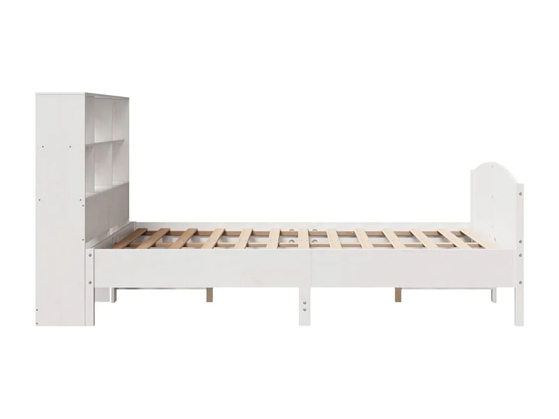 Letto Libreria senza Materasso Bianco 120x190 cm Legno di Pino