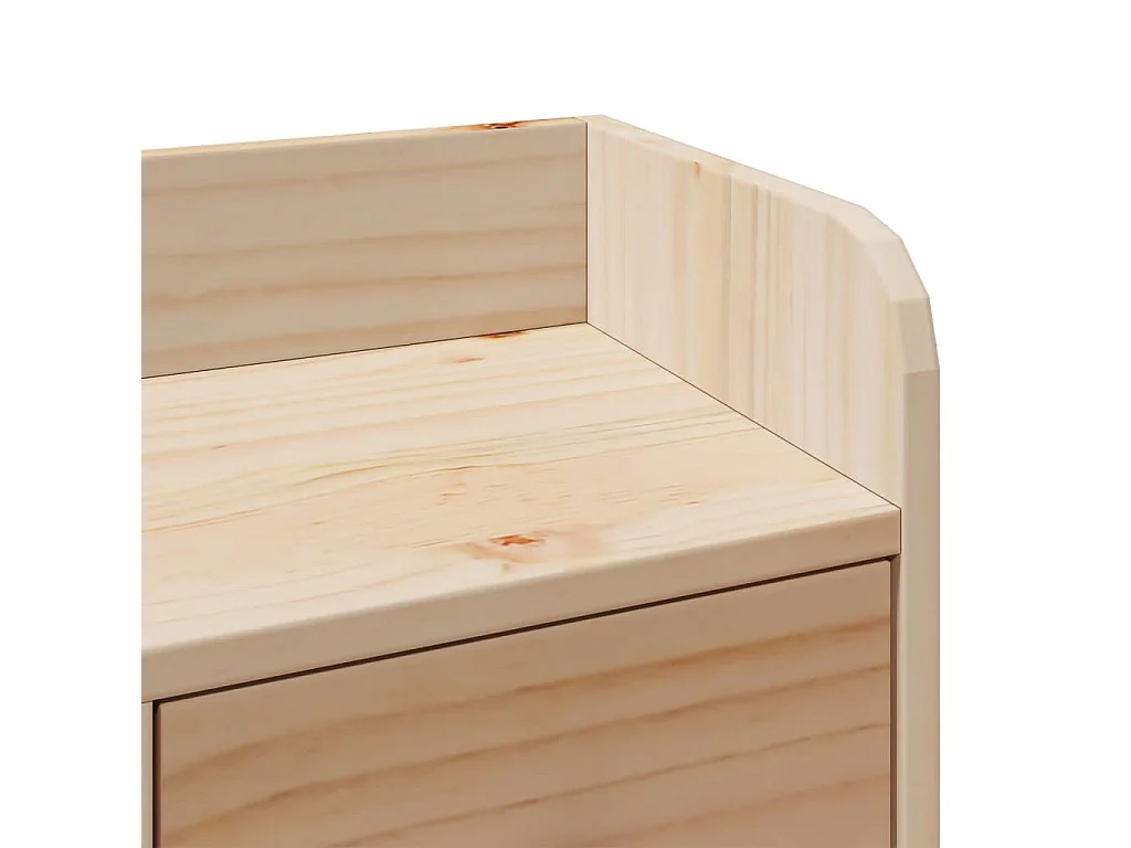 Lit bibliothèque sans matelas 140x190 cm bois de pin massif