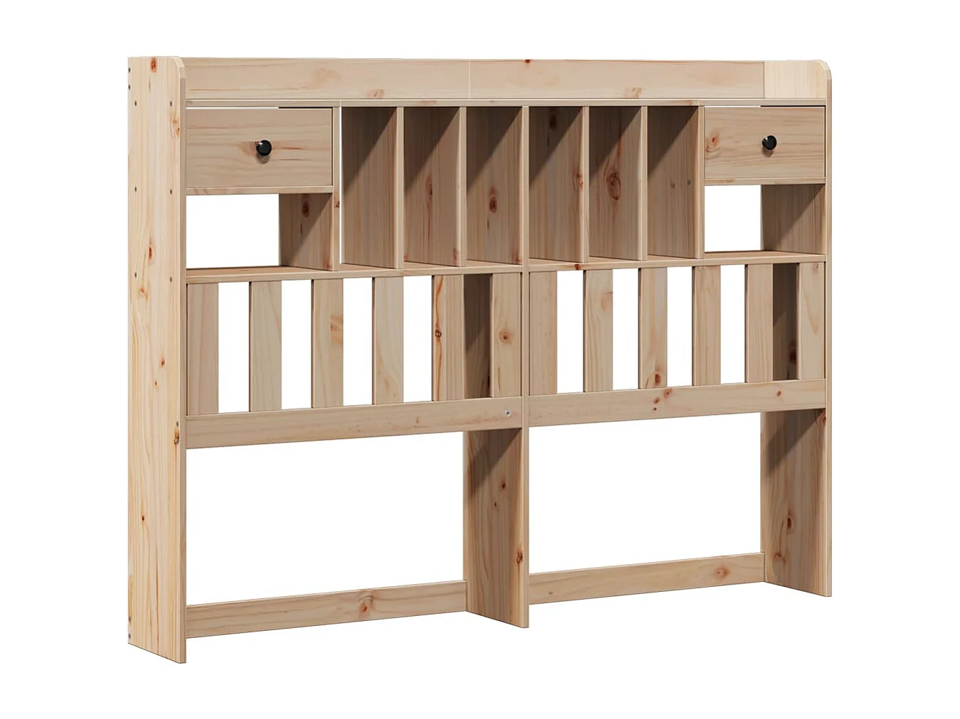 Massivholzbett mit Regal ohne Matratze 140x190 cm Kiefernholz