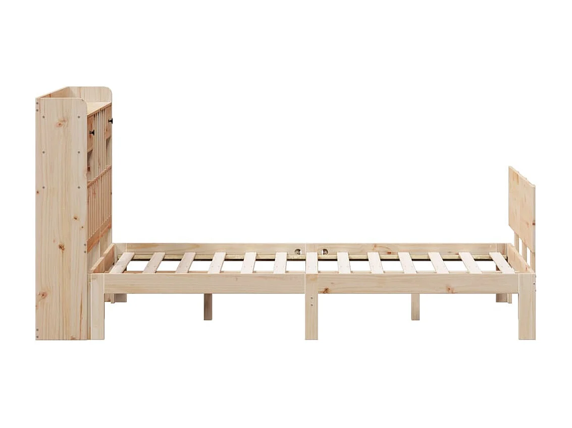 Cama com estante sem colchão 135x190 cm pinho maciço