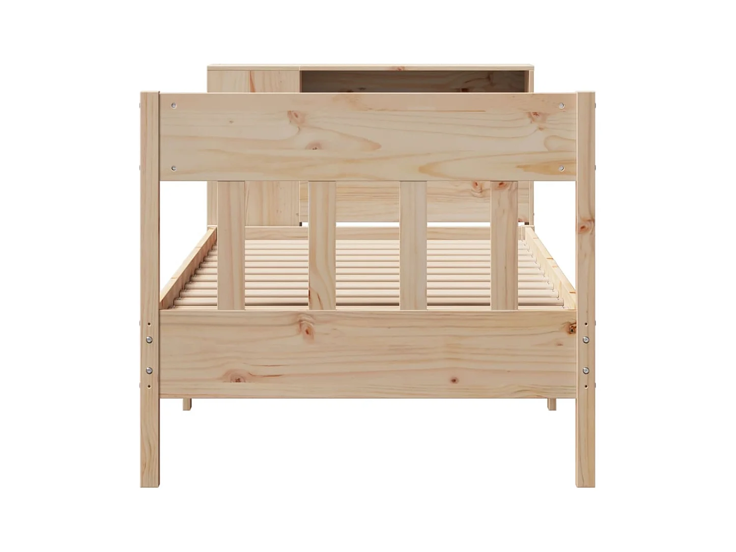 Lit bibliothèque sans matelas 90x200 cm bois de pin massif