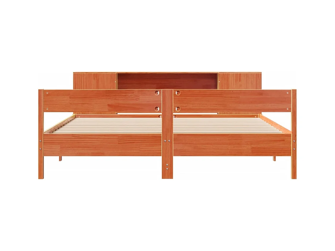 Cama com estante sem colchão 180x200 cm pinho maciço