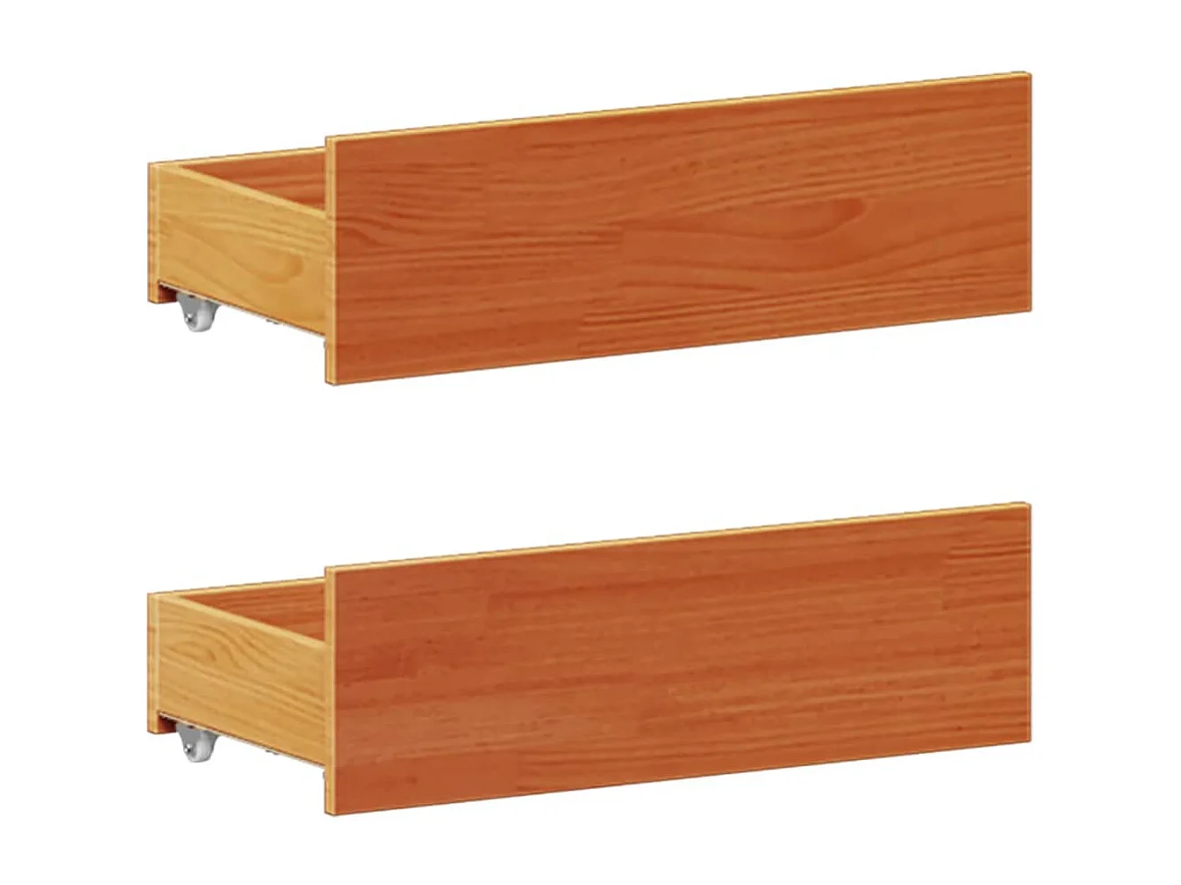 Lit bibliothèque sans matelas cire marron 150x200 cm pin massif