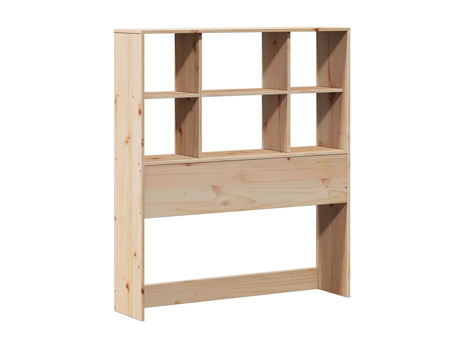 Lit bibliothèque sans matelas 90x200 cm bois massif