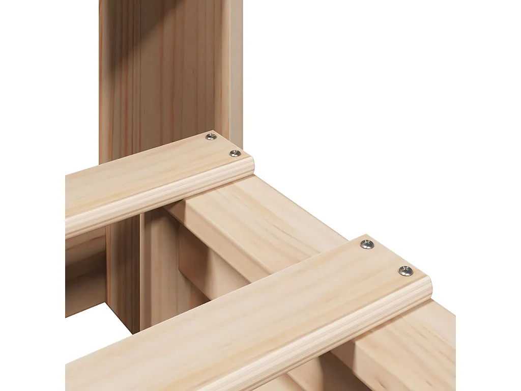 Letto Libreria senza Materasso 90x200 cm Legno Massello