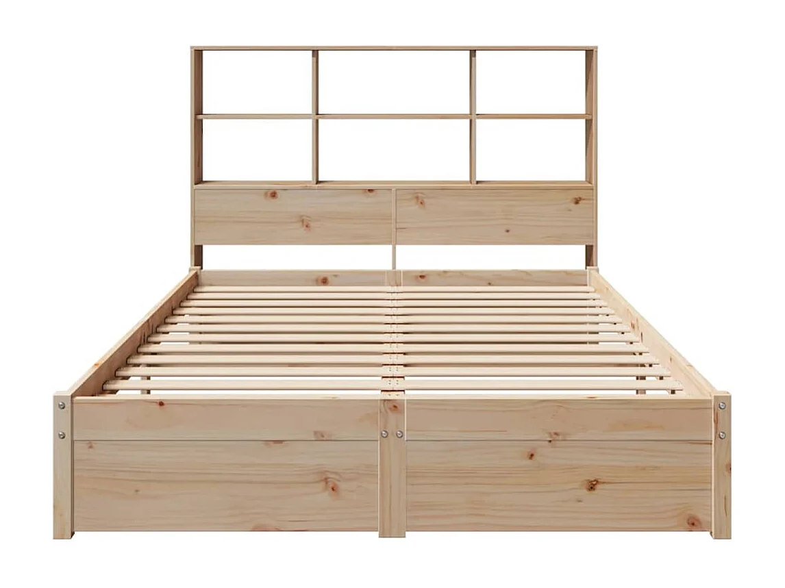 Cama com estante sem colchão 120x190 cm pinho maciço