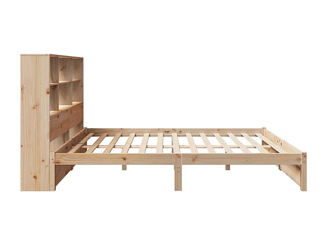 Cama com estante sem colchão 120x190 cm pinho maciço
