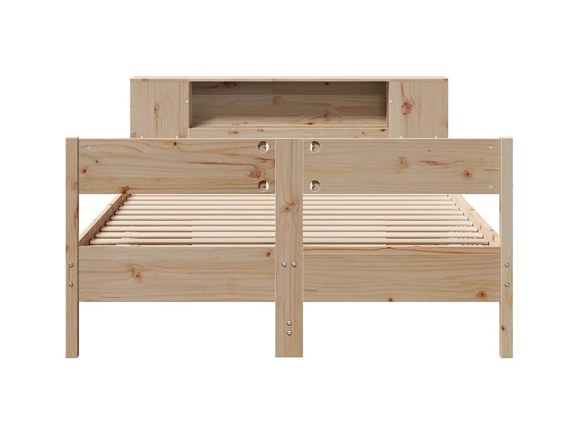 Letto Libreria senza Materasso 150x200 cm in Legno di Pino