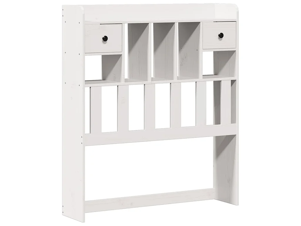 Letto Libreria senza Materasso Bianca 90x200 cm Legno di Pino