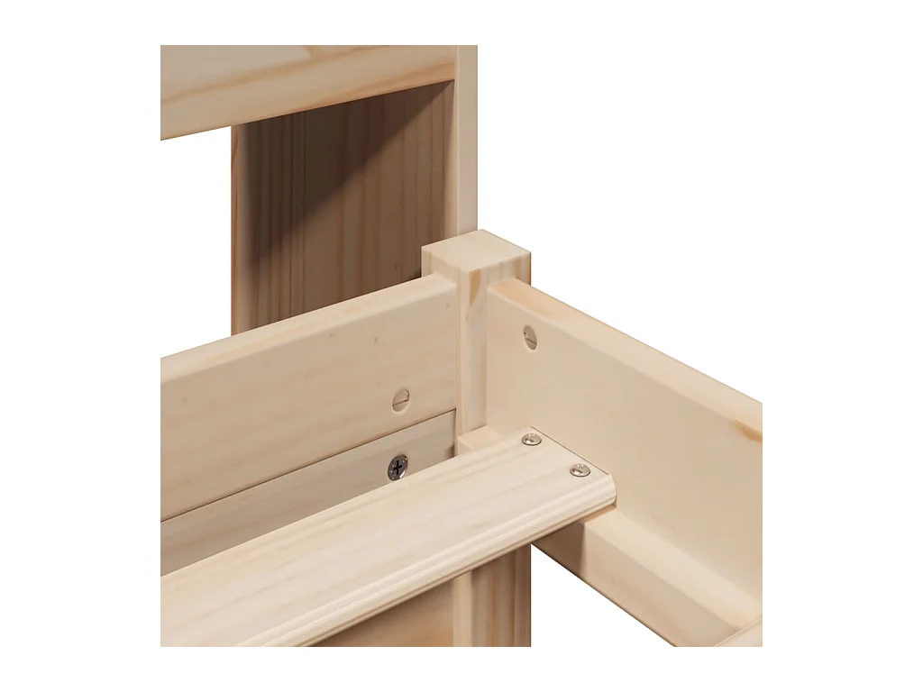 Lit bibliothèque sans matelas 120x200 cm bois de pin massif