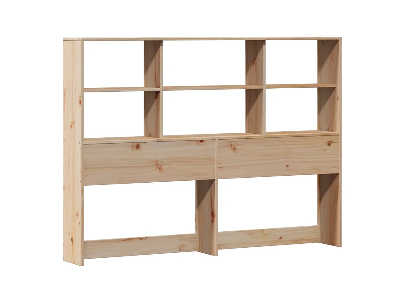 Lit bibliothèque sans matelas 120x200 cm bois de pin massif