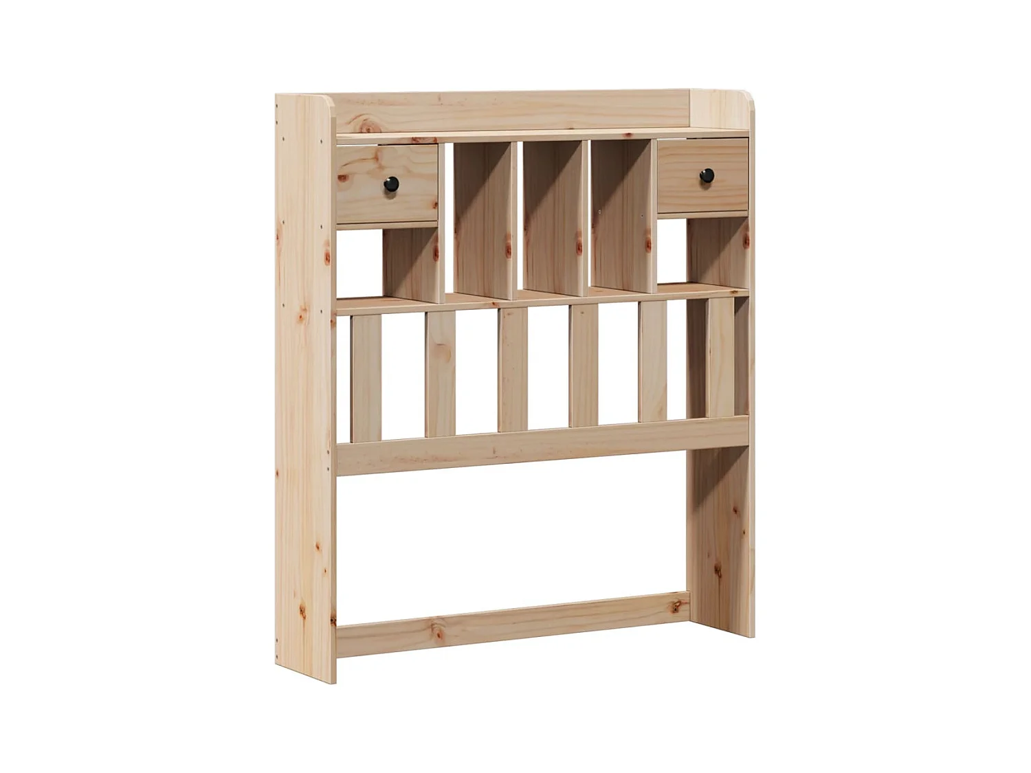 Lit bibliothèque sans matelas 90x200 cm bois de pin massif