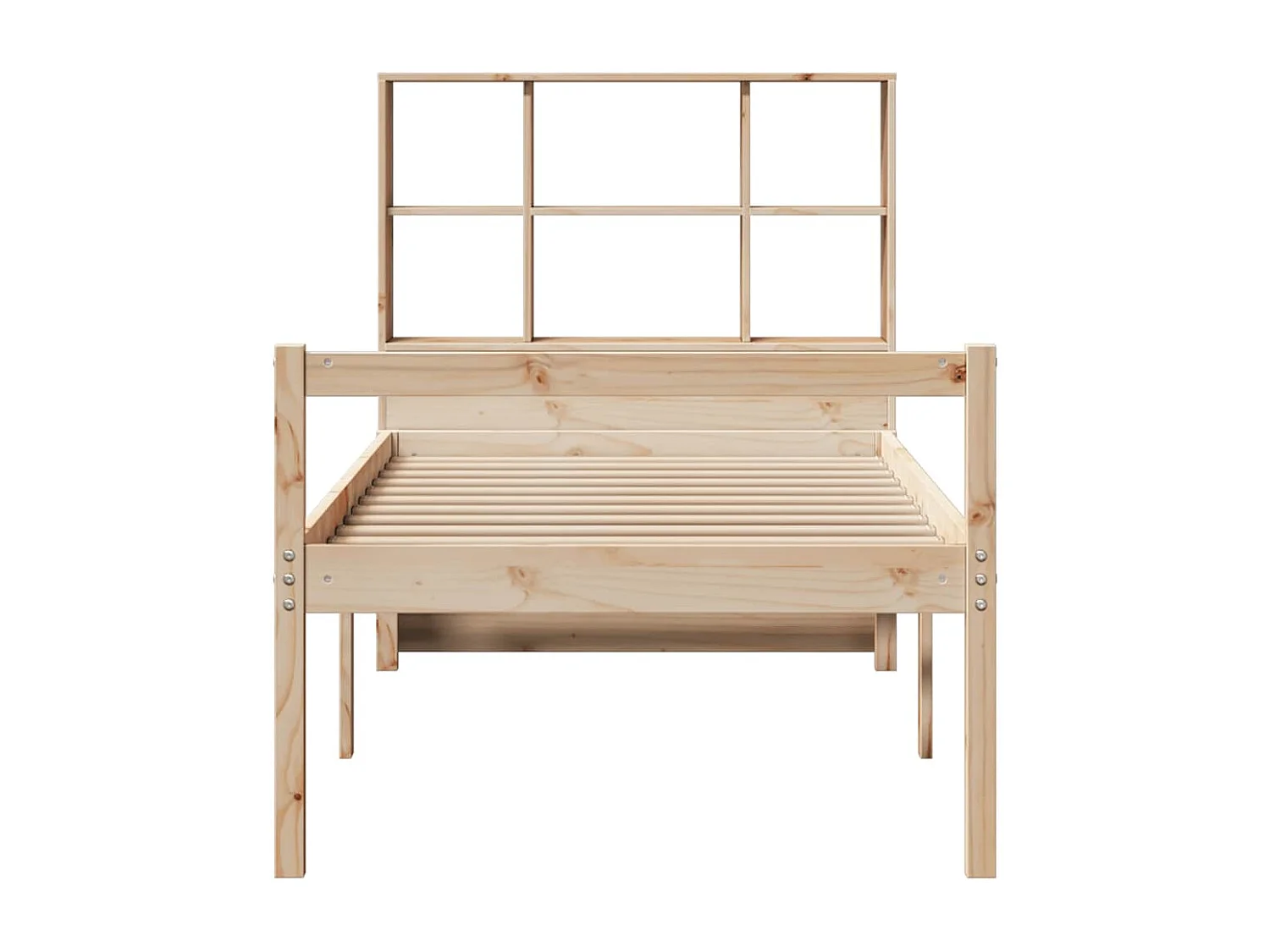 Massivholzbett mit Regal ohne Matratze 90x200 cm Kiefer