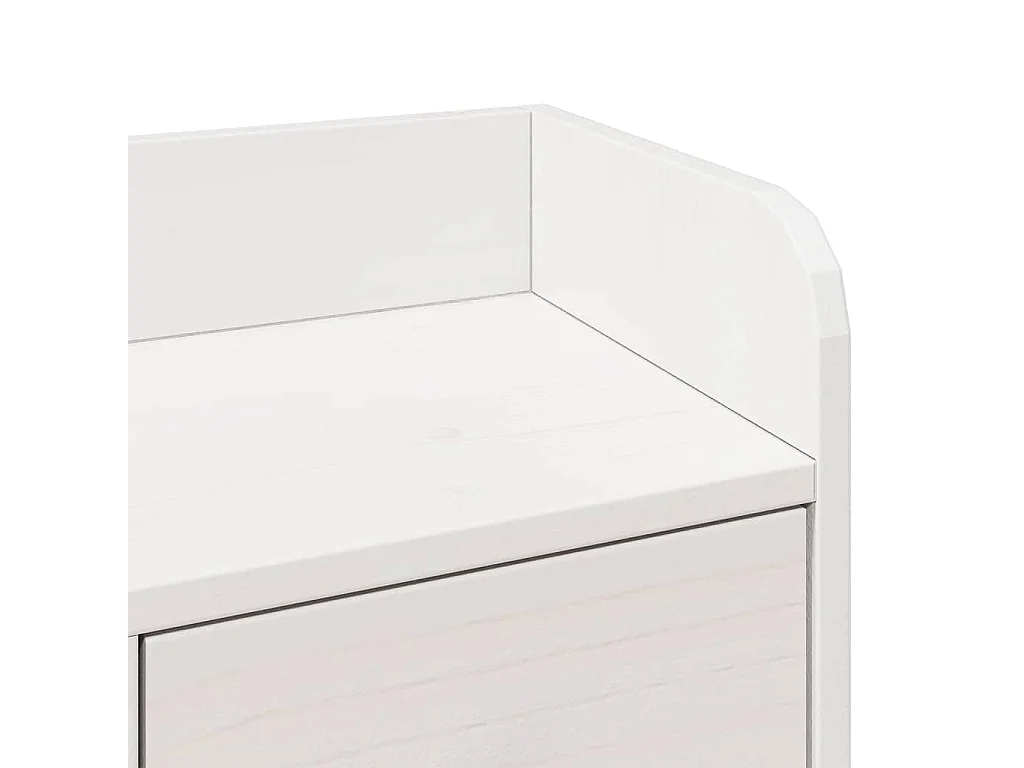 Bed met boekenkast zonder matras grenenhout wit 90x200 cm
