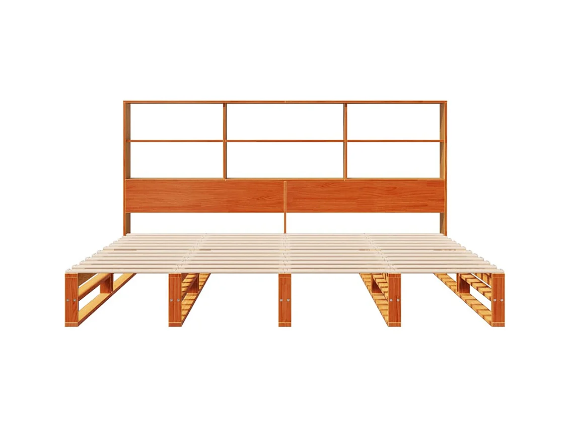 Cama com estante sem colchão 180x200 cm madeira maciça