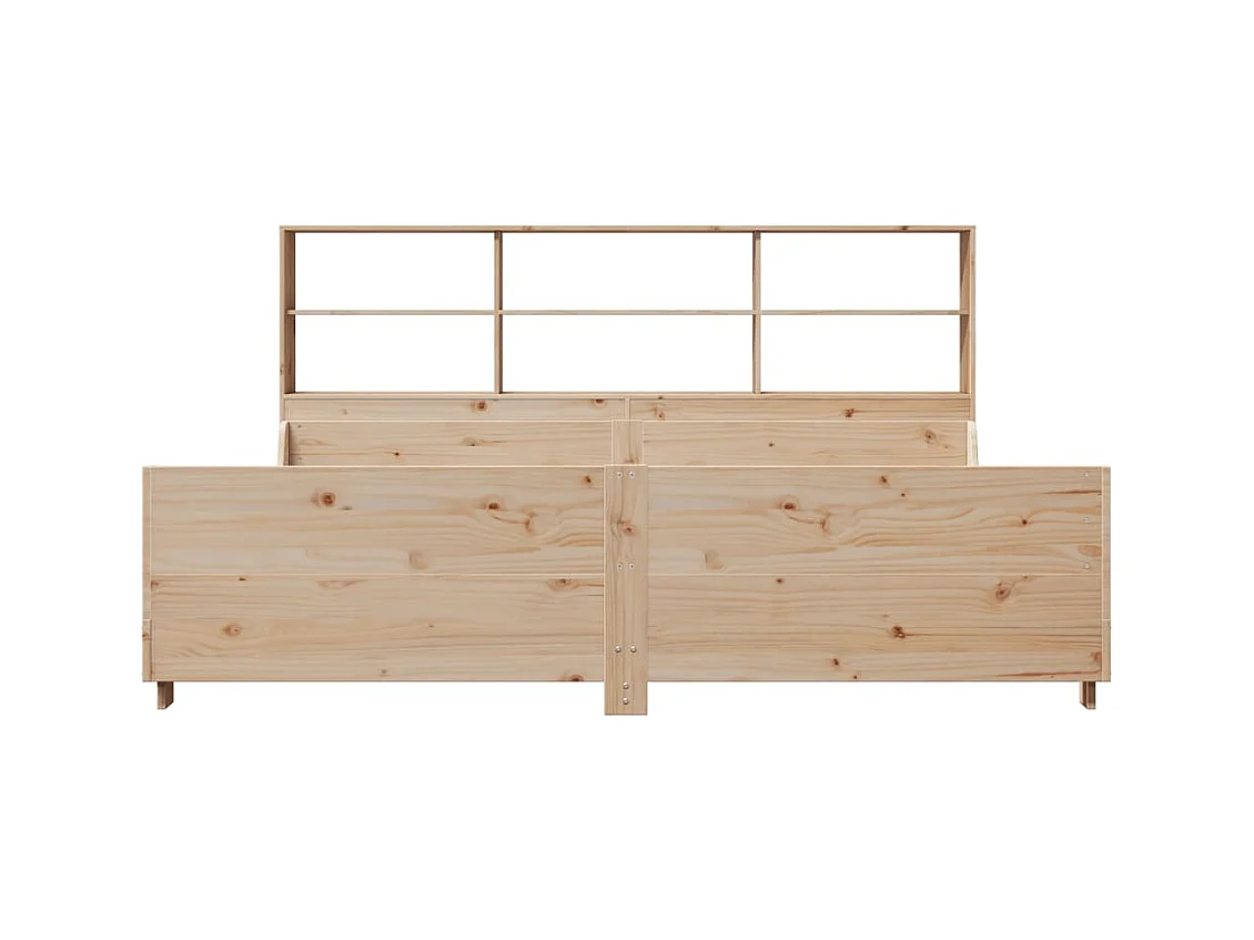 Letto Libreria senza Materasso 180x200 cm Legno Massello